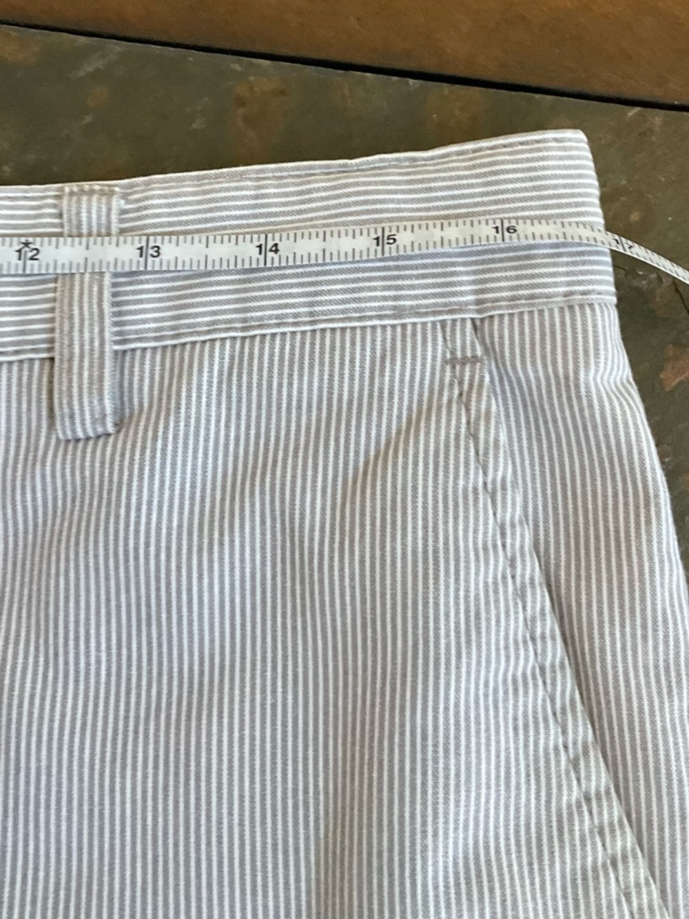 Macy’s Club Room Striped Chino Shorts - Picture 4 of 5